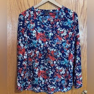 Adrianna Papell women’s blouse long sleeve floral sz small‎
